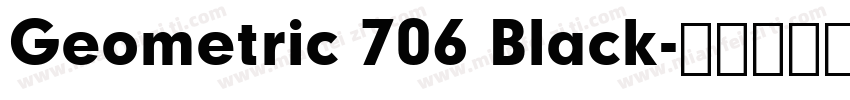 Geometric 706 Black字体转换